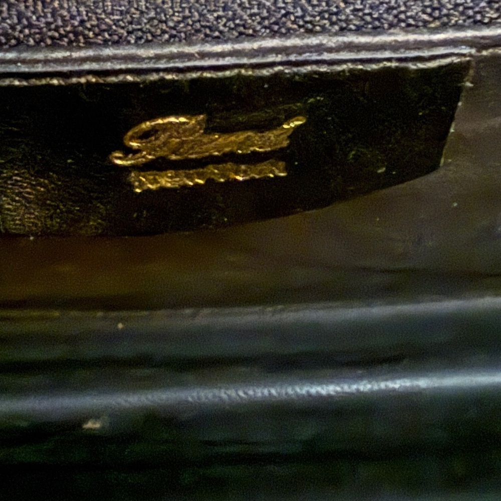 Rene New York VINTAGE Elegant Tan Crocodile-Embossed Purse immaculate condition - Picture 5 of 11